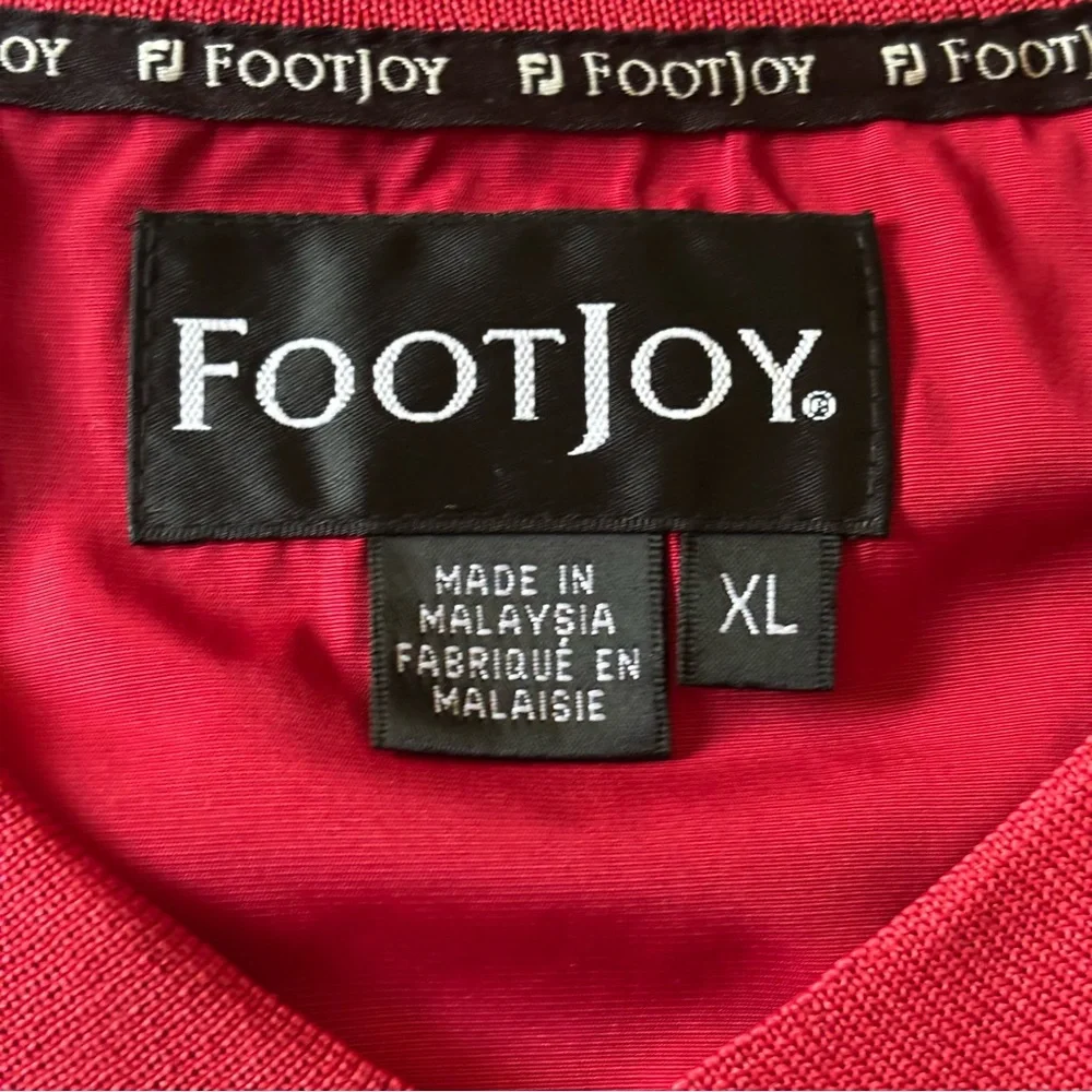 Footjoy FJ Golf Men XL Red Wind/Rain Pullover Monogrammed